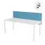 Paraván na stůl modrý OFYS (160x65 cm) 80% vlna - Uchycení paravánu: Volné přišroubování - bílá barva