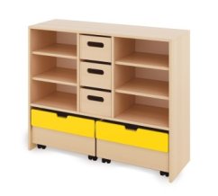 Cabinet L + large cardboard containers and chests - CLASSICAL