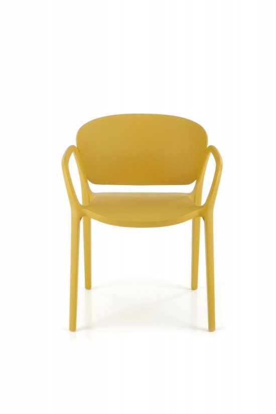 Židle- K491- Hořčicová plastová