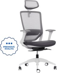 Ergonomická kancelářská židle SWIFT šedý plast, tmavě šedá látka