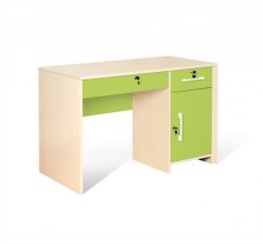 Učitelský stůl - 2 zásuvky a skříňka (více barev)