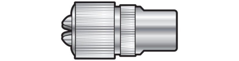 AV:link koaxiální konektor samec, poniklovaná mosaz