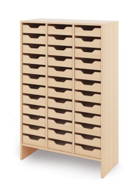 Cabinet XL + small wooden containers - CLASSICAL - Barva: V barvě dekoru