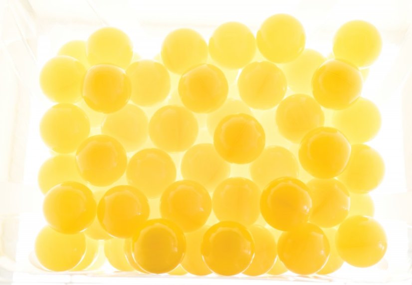 Plastic YELLOW balls for ball pools (500 pcs)