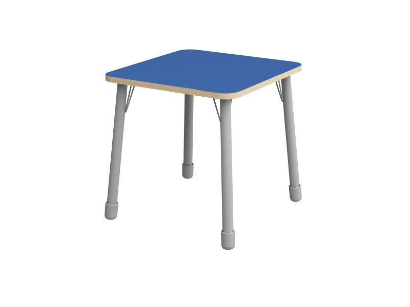 Výškovo nastaviteľný stôl štvorec - Modrá - Veľkosť výškovo staviteľná: 1-3