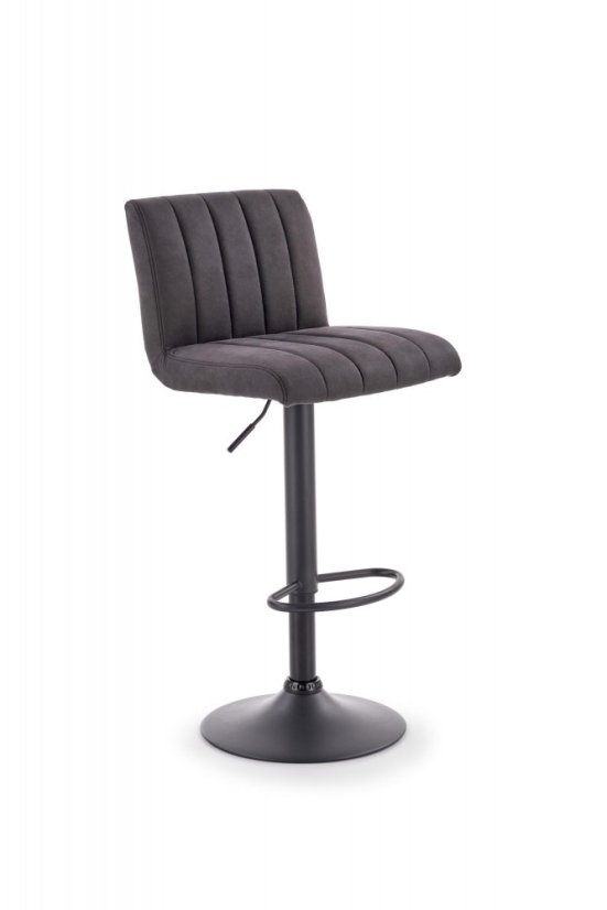Barová stolička- H89- Čierna/ Tmavo šedá