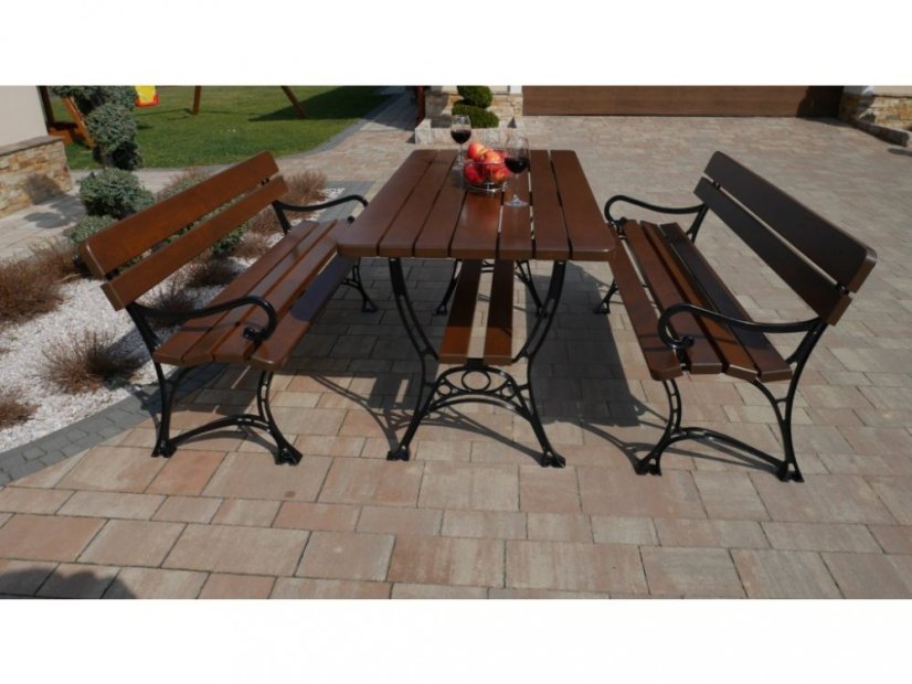 Garden set LARA 3 (alder) - Shade: Rosewood