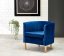 Armchair CLUBBY 2 (Dark blue / Natural)