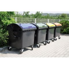 Plastový kontajner 1100 litrov čierno-červený V/V
