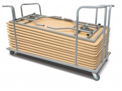 Folding table cart