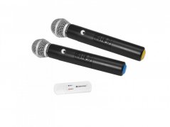 Omnitronic UWM-2HH USB, bezdrátový mikrofonní set, 2x ruční mikrofon