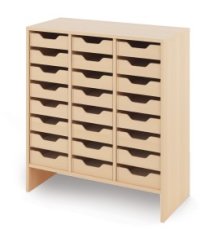 Cabinet L + small cardboard containers - CLASSICAL
