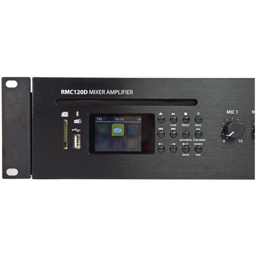 Adastra RMC120D, mixážny zosilňovač 204W CD/BT/USB/SD/DAB/FM