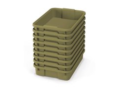 Malé plastové boxy - OPTIMA - Světle zelené (9 ks.)