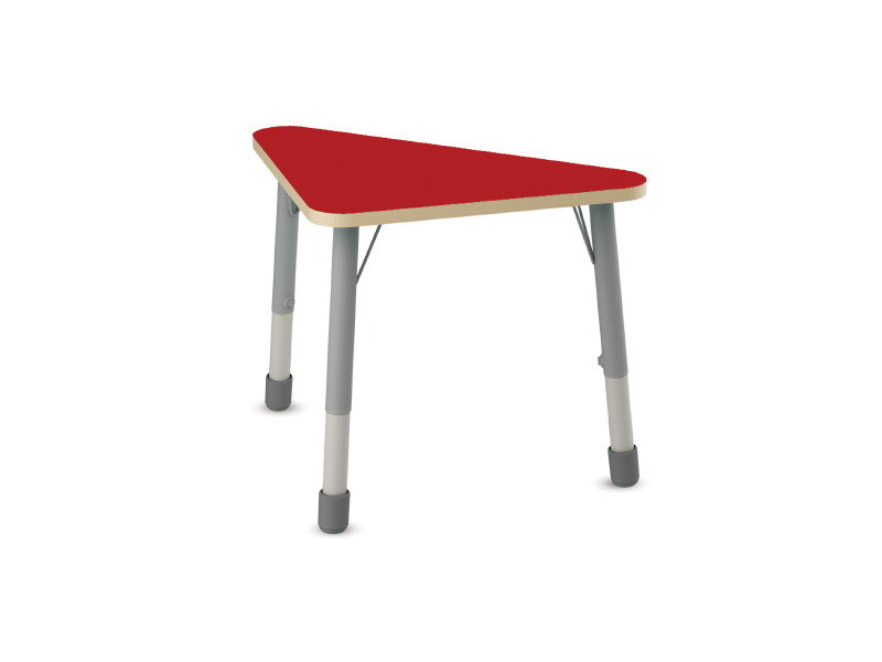 Výškovo nastaviteľný stôl trojuholník - Červená - Veľkosť výškovo staviteľná: 1-3