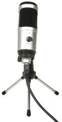Citronic CU-POD2, USB mikrofón so stolným stojanom, strieborný