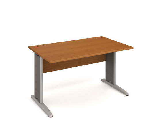 Kancelářský stůl 140×80 cm (více barev) - Barva podnože: Stříbrná, Dekor: Buk