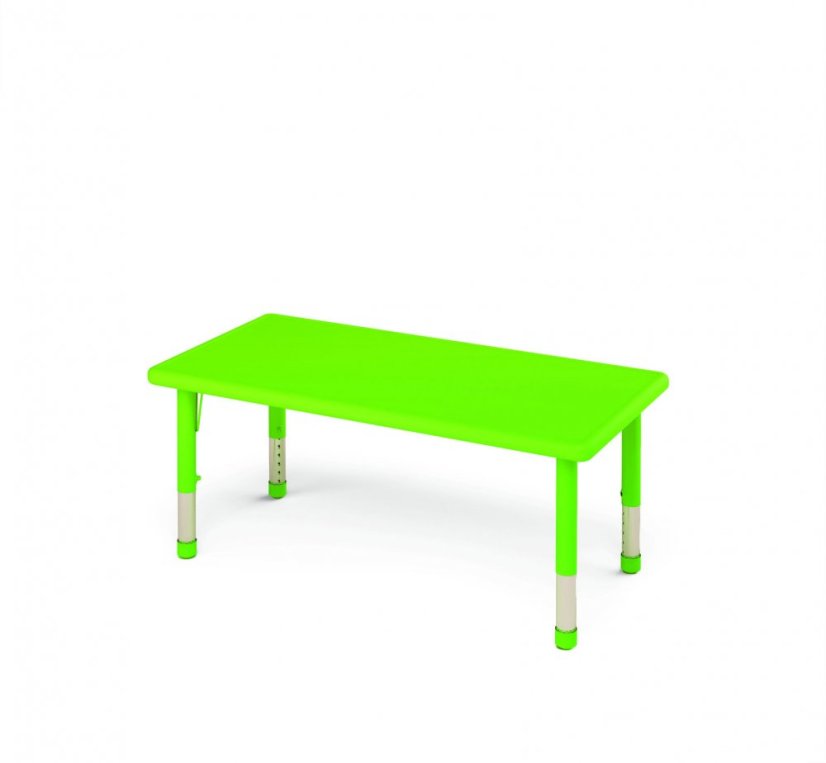 Dětský výškově stavitelný stůl OBDÉLNÍK - Barva: Modrá
