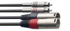Stagg STC1,5CMXM Dvojitý kabel, 1.5m