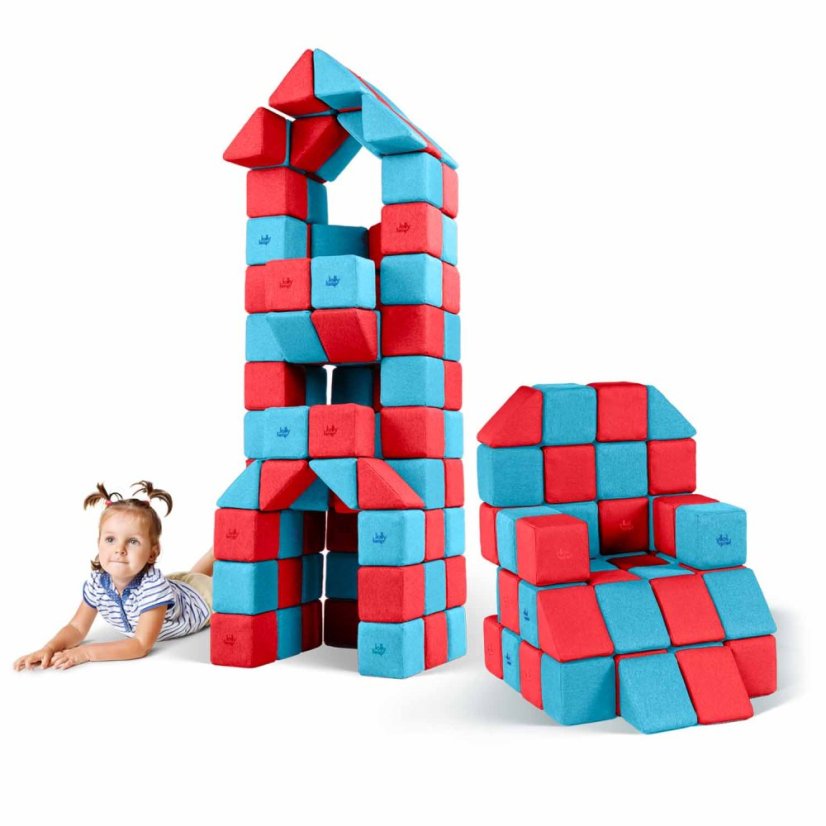 Magnetické pěnové bloky JollyHeap (150 ks) - Kombinace barev: 1121