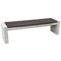 Betónová pieskovaná lavička bez operadla