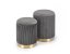 Set of stools MONTY (Gray / Gold)