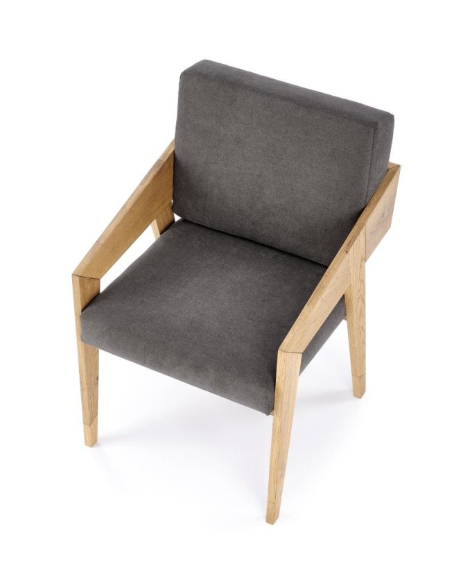 FREEDOM armchair (Oak / Dark grey)