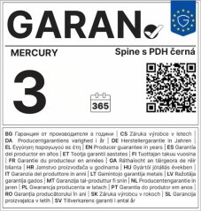 Ergonomická kancelářská židle SPINE černá s opěrkou hlavy