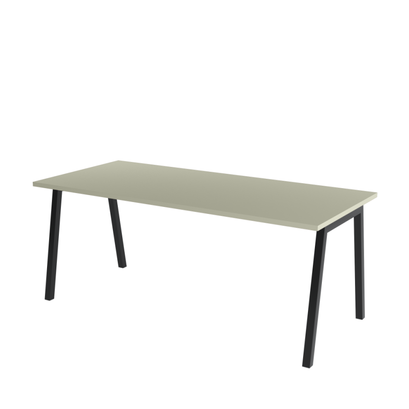 Office table with grey top OFYS A (dimensions 80 x 120 cm) - Frame color: White