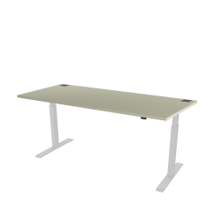 Height adjustable desk OFYS - grey (80 x 160 cm)