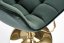 Barová stolička- H120- Zlatá/ Tmavo zelená
