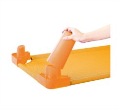 Noha (4 ks) pro plastovou postýlku ORANŽOVÁ