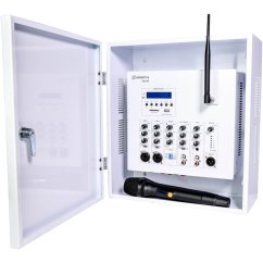 Adastra SA240, 100V nástěnný mixážní zesilovač, 1x 240W, DAB+/FM/BT/USB/SD, UHF mikrofon