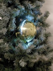 Sněhové LED koule, 15 cm, zlatá, 1 ks
