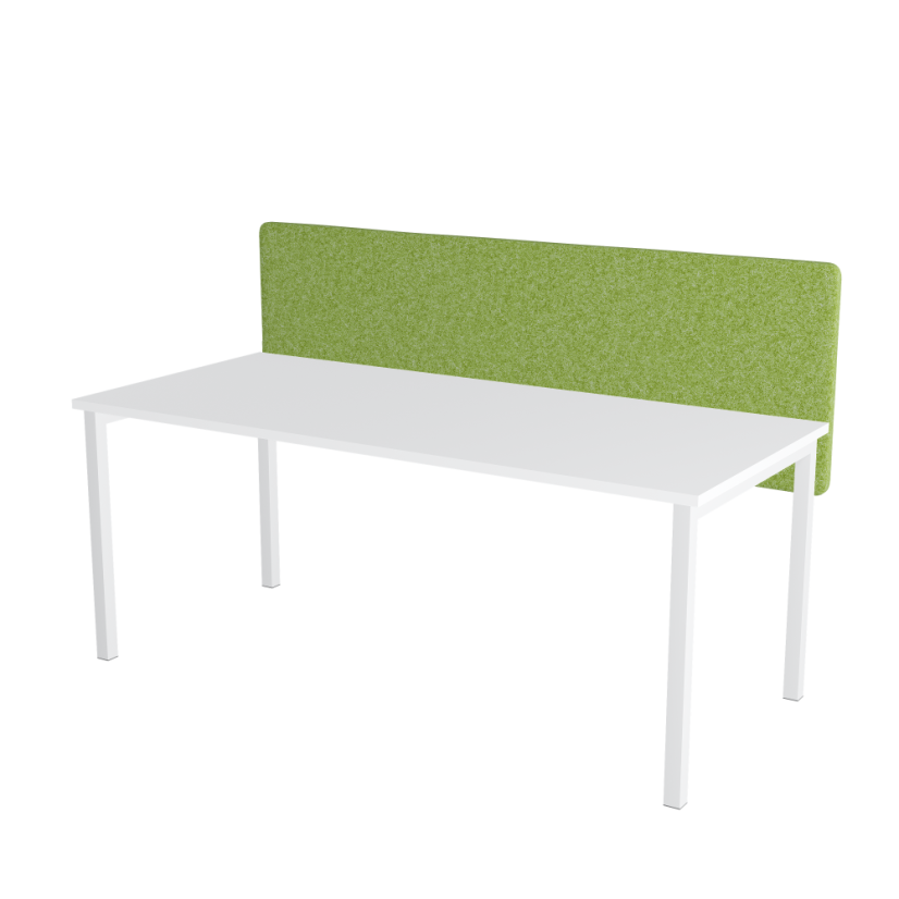 Paraván na stůl zelený OFYS (160x65 cm) 80% vlna - Uchycení paravánu: Pevné přišroubování - šedá barva