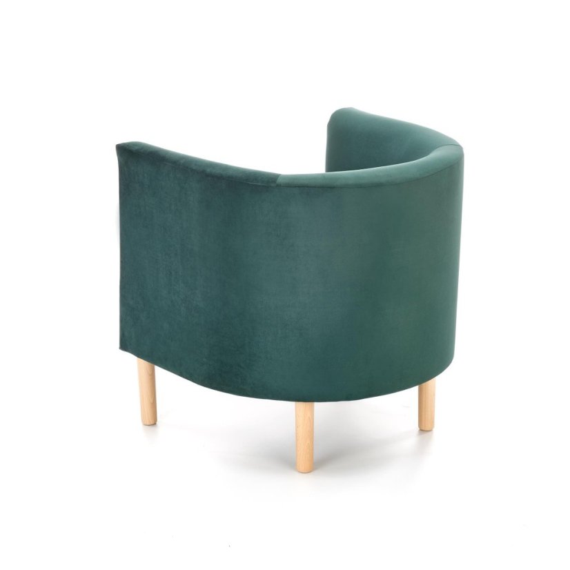 Armchair CLUBBY 2 (Dark green / Natural)