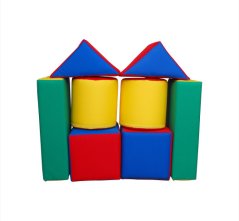 STŘEDNÍ molitanová stavebnice 8 dílů (25 cm modul)