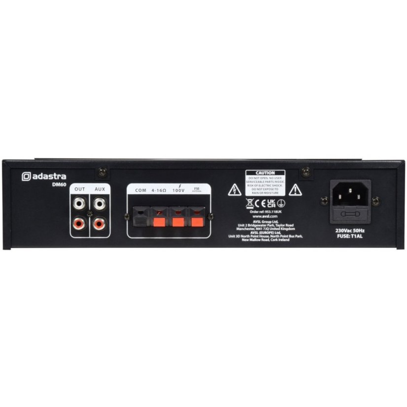 Adastra DM60, digitálny 100V mixážny zosilňovač, 60W