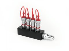 TCM FX CO2 distribuční blok (4x3/8 in to 1x3/4 out)