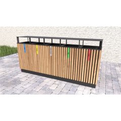 Kôš na triedený odpad MELA so strieškou (5 druhov odpadu)