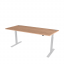 Výškově nastavitelný kancelářský stůl s deskou jantarový dub OFYS (rozměr 80 x 140 cm) - Barva podnože: Šedá