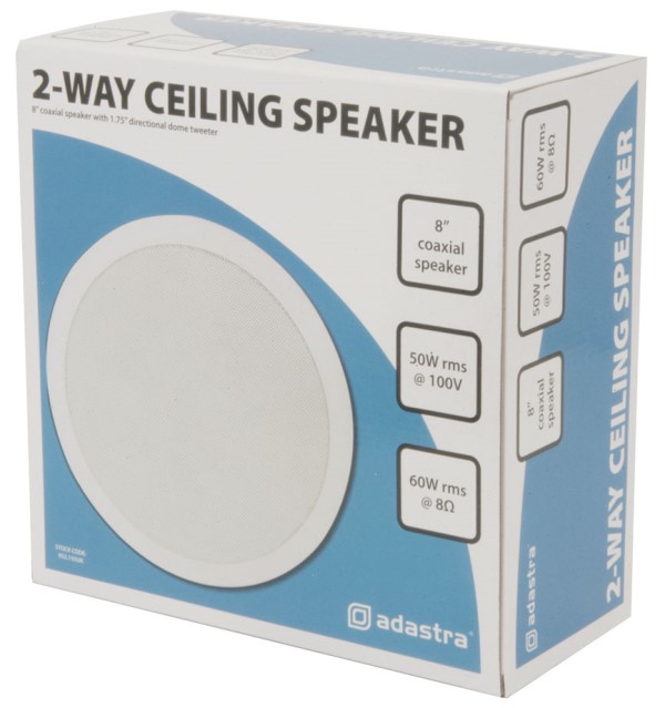 Adastra CC-8V, 100V podhledový 8" reproduktor, 60W, bílý