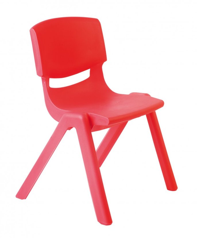 Detská plastová stolička červená - Veľkosť: 40 cm