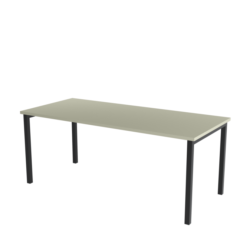 Office table with grey top OFYS A (dimensions 80 x 120 cm) - Frame color: White