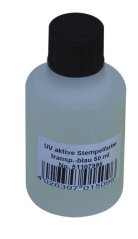 Eurolite UV aktívna pečiatkovacia farba, transparentná modrá, 50ml