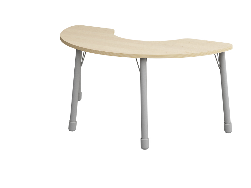 Výškovo nastaviteľný stôl polkruh - BRÍZA - Veľkosť výškovo staviteľná: 1-3