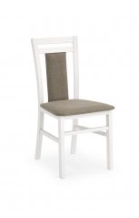 Židle- HUBERT- Bílá /Světle hnědá