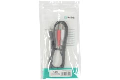AV:link kábel Jack 3.5mm stereo samec - 2x Jack 6.3mm mono samec, 1.2 m