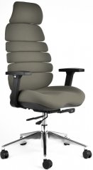 Ergonomická kancelářská židle SPINE tmavě šedá, s opěrkou hlavy