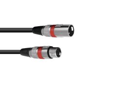 Omnitronic prepojovací kábel XLR/XLR, 0,5 m, červený